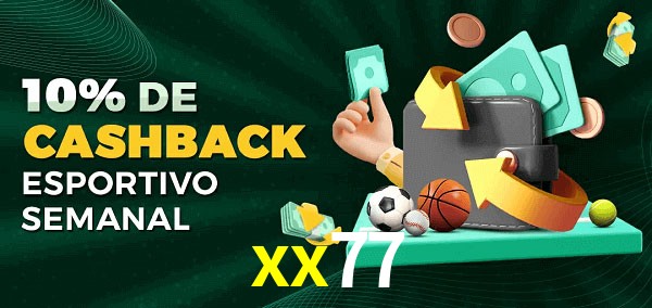 10% de bônus de cashback na xx77